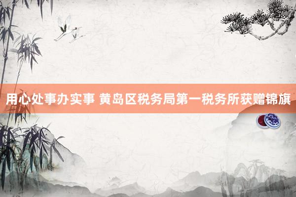 用心处事办实事 黄岛区税务局第一税务所获赠锦旗